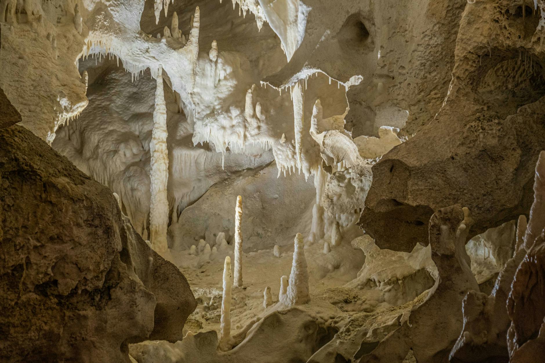 Harrison's Cave Barbados underground stream crystal formations