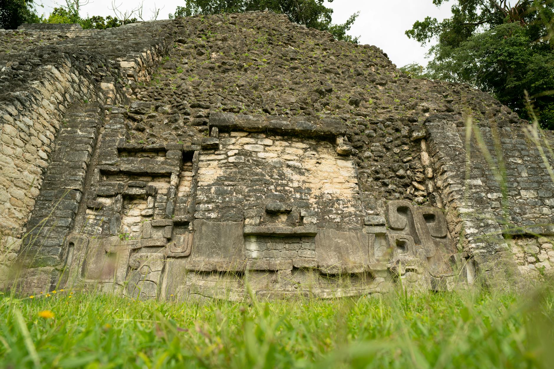 Mayan ruins Caracol Belize jungle archaeology