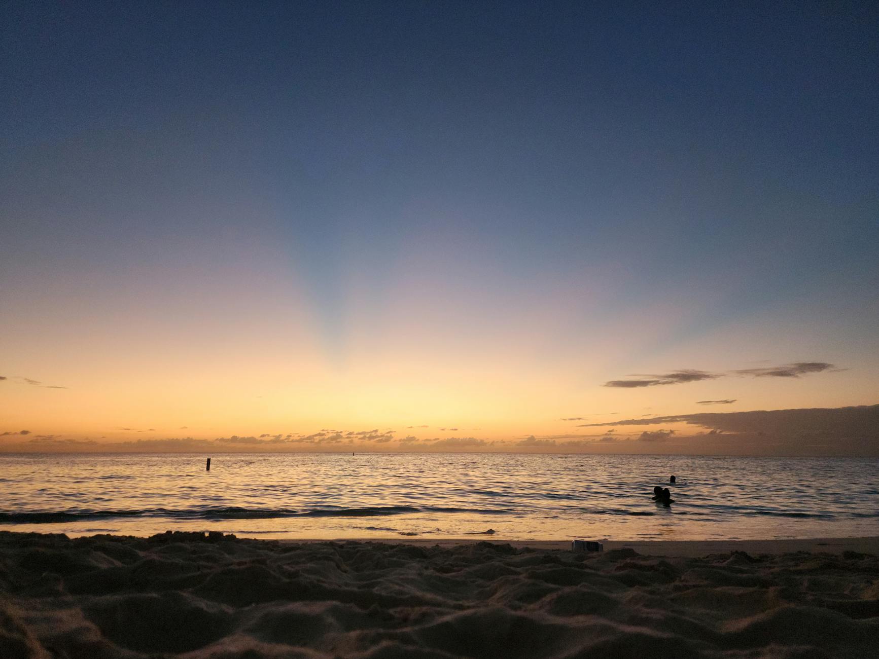 Seven Mile Beach Grand Cayman turquoise Caribbean water white sand