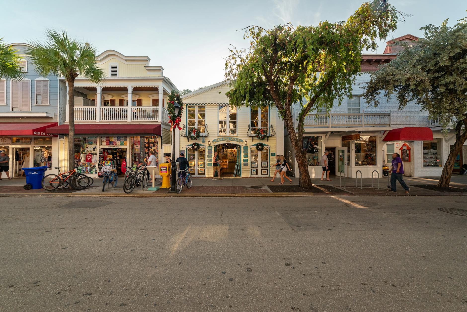 Key West Florida Duval Street shops tropical architecture