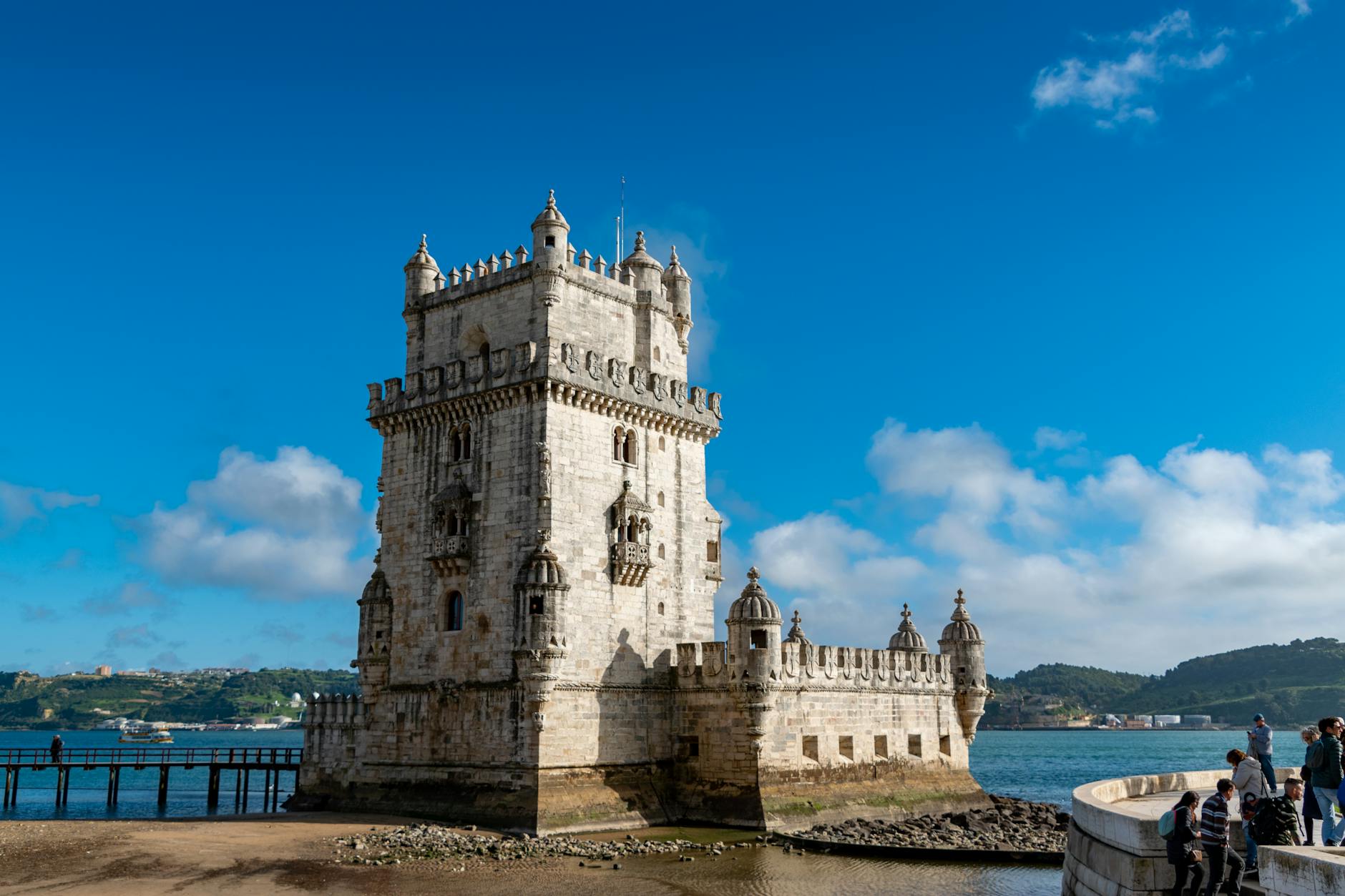 Belem Tower Lisbon Portugal Torre de Belem Tagus River Manueline architecture