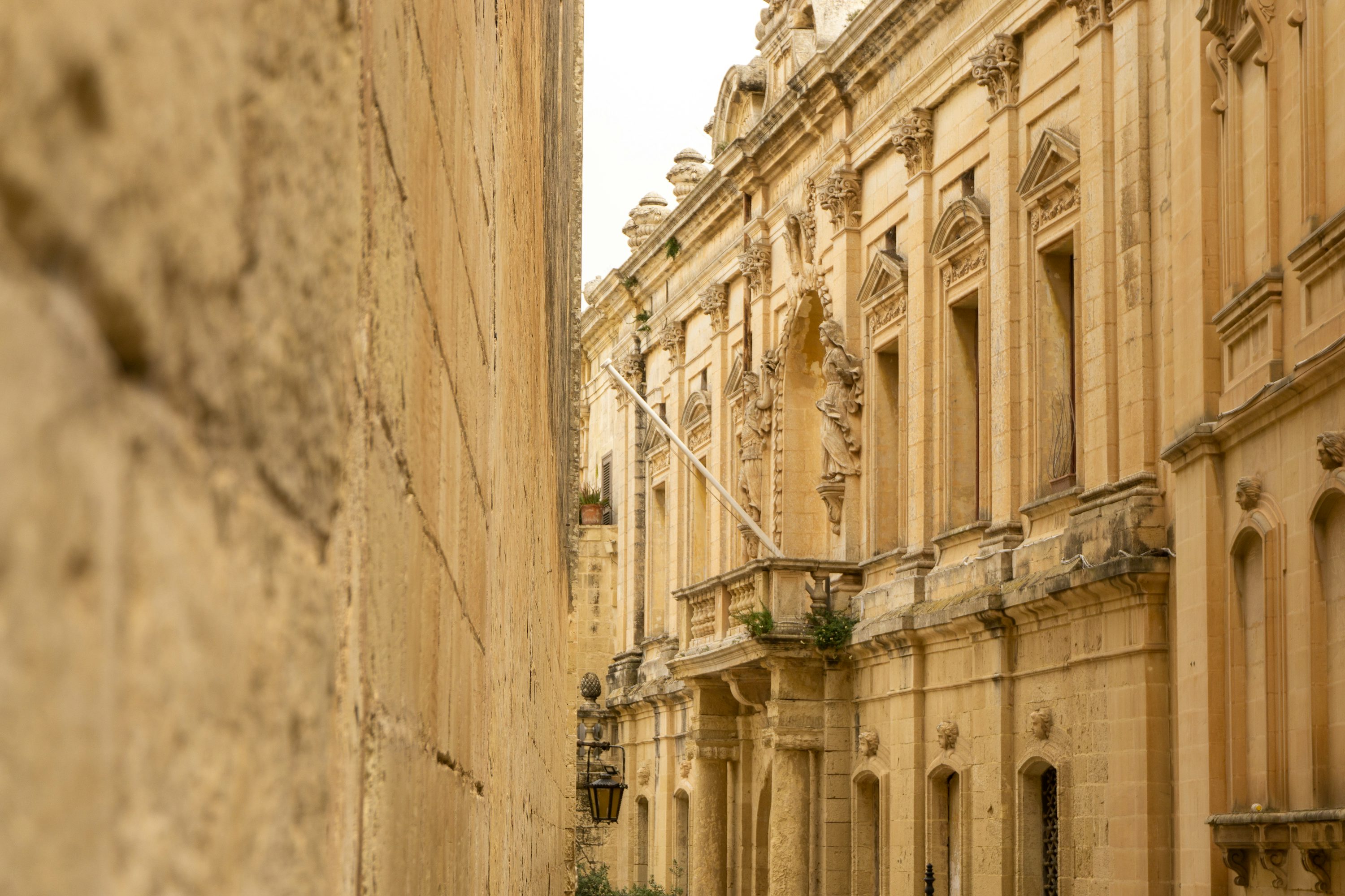 Mdina Malta silent city medieval walled town with cathedral and baroque architecture