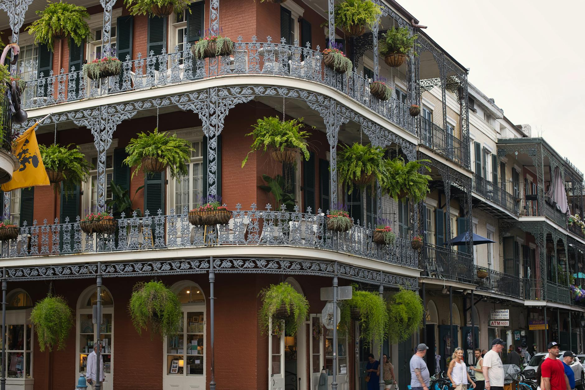 New Orleans French Quarter wrought iron balconies