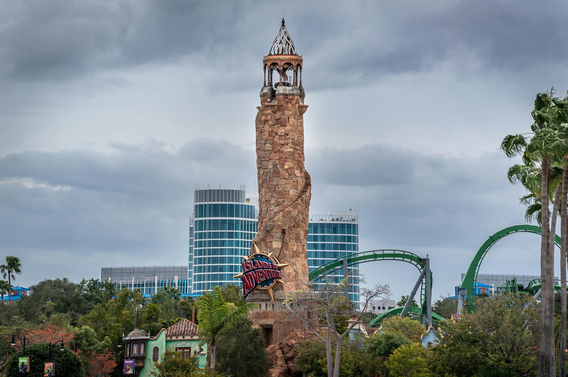 Universal Islands of Adventure Orlando theme park entrance globe
