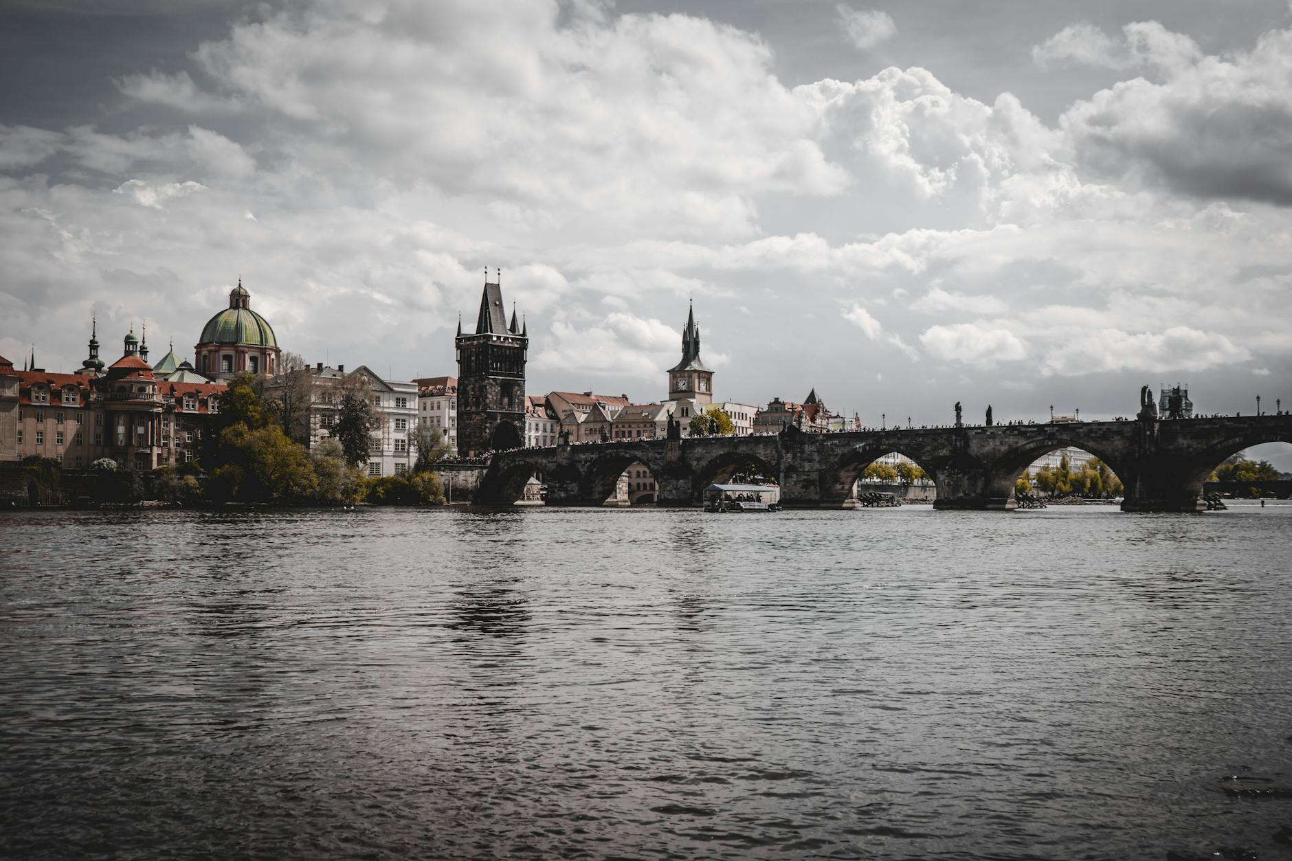 Charles Bridge Prague Czech Republic Vltava River Old Town Bridge Tower