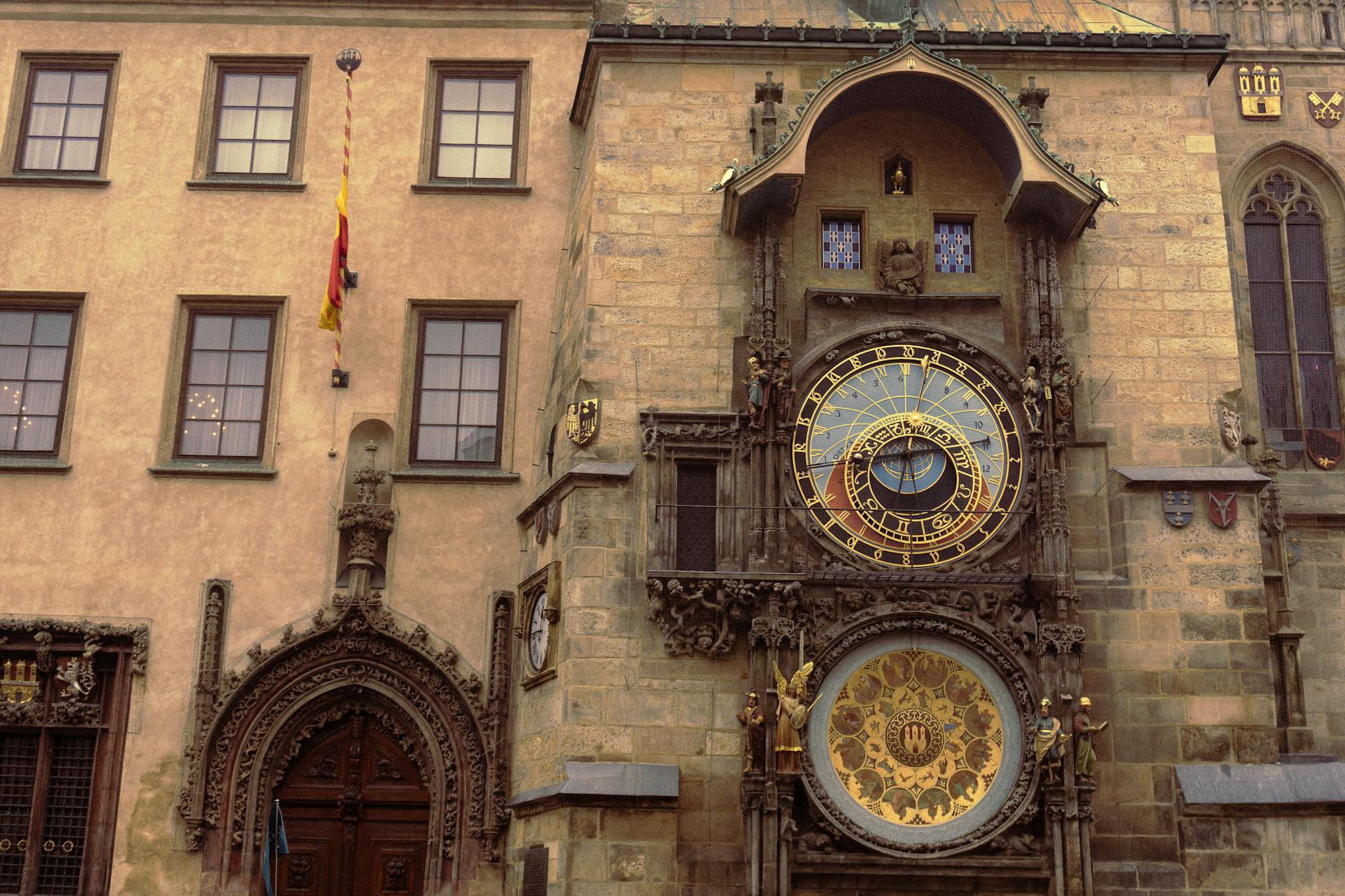 Prague Astronomical Clock Orloj Old Town Hall Czech Republic medieval