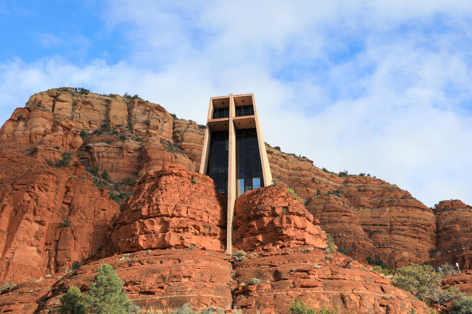 Sedona Arizona USA Chapel of the Holy Cross built into red rocks