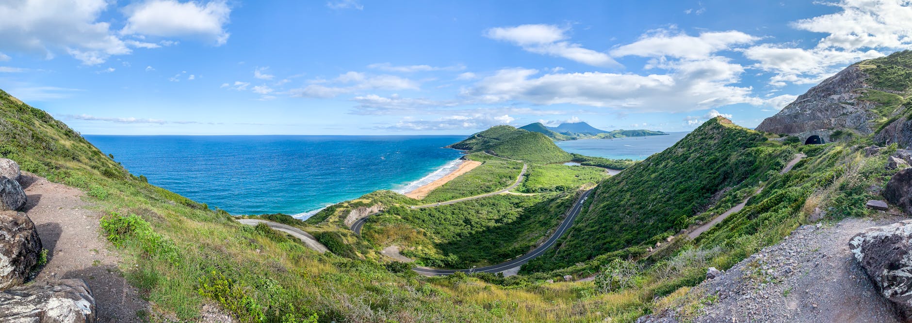 St Kitts Caribbean coastline tropical beach turquoise water