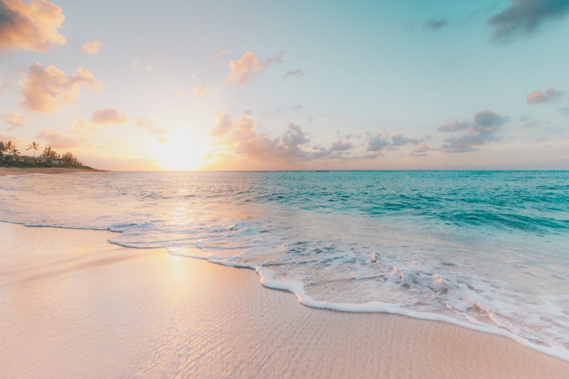 Providenciales beach at sunset, Turks and Caicos